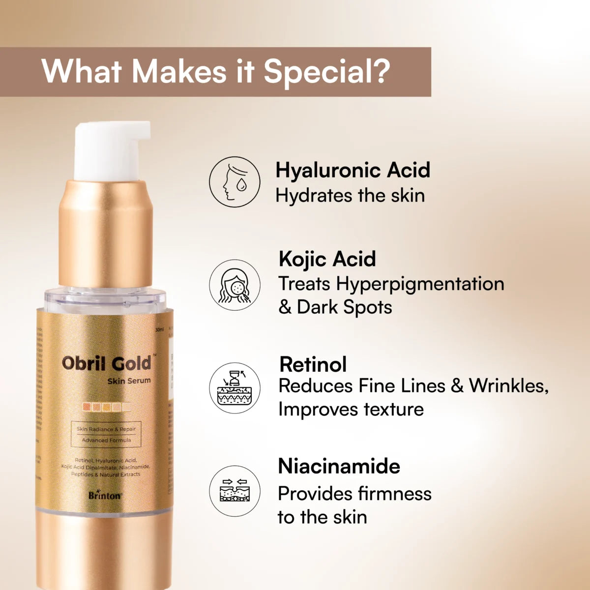 Brinton Obril Gold Skin Serum - PUSHMYCART
