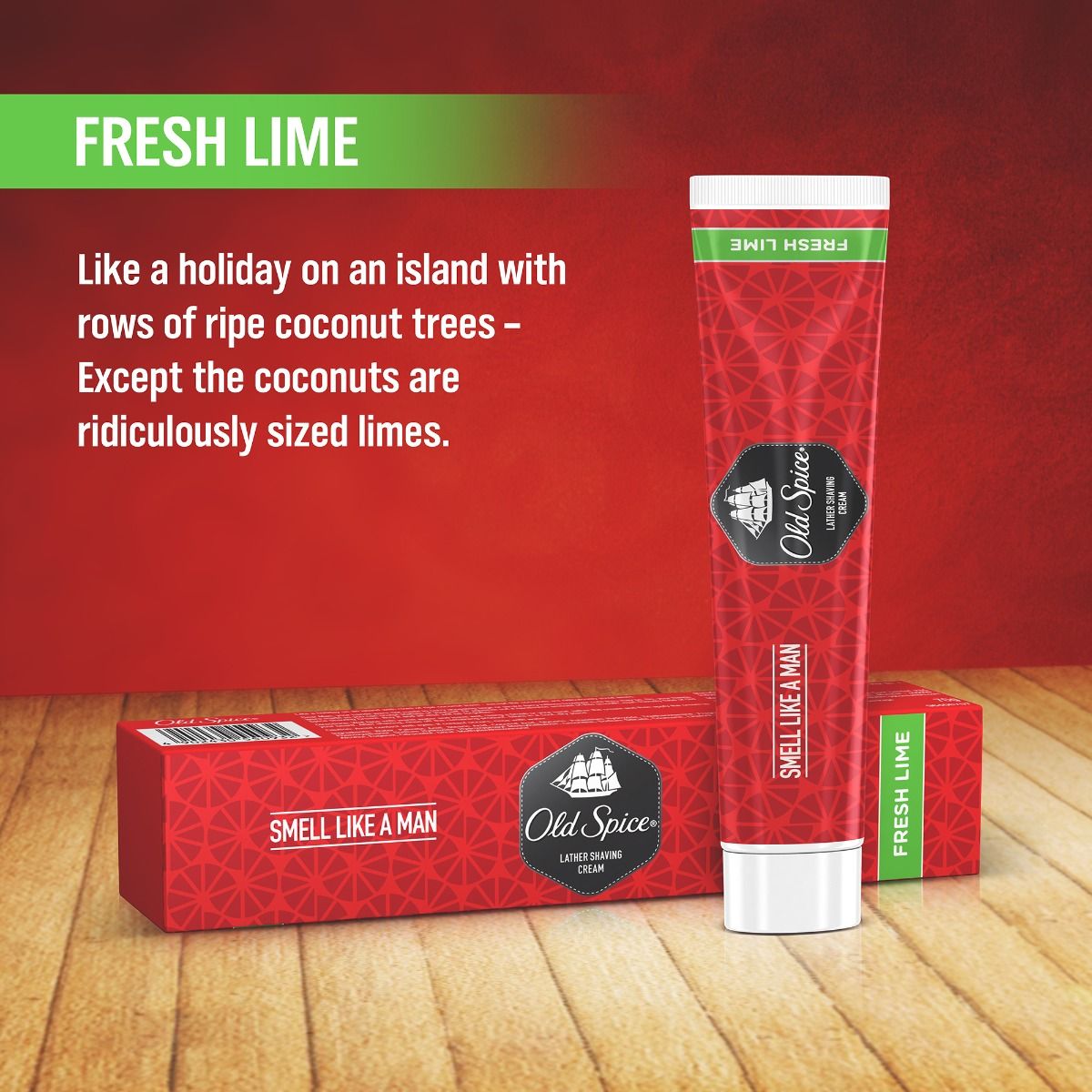Old Spice Fresh Lime Lather Shaving Cream 70g