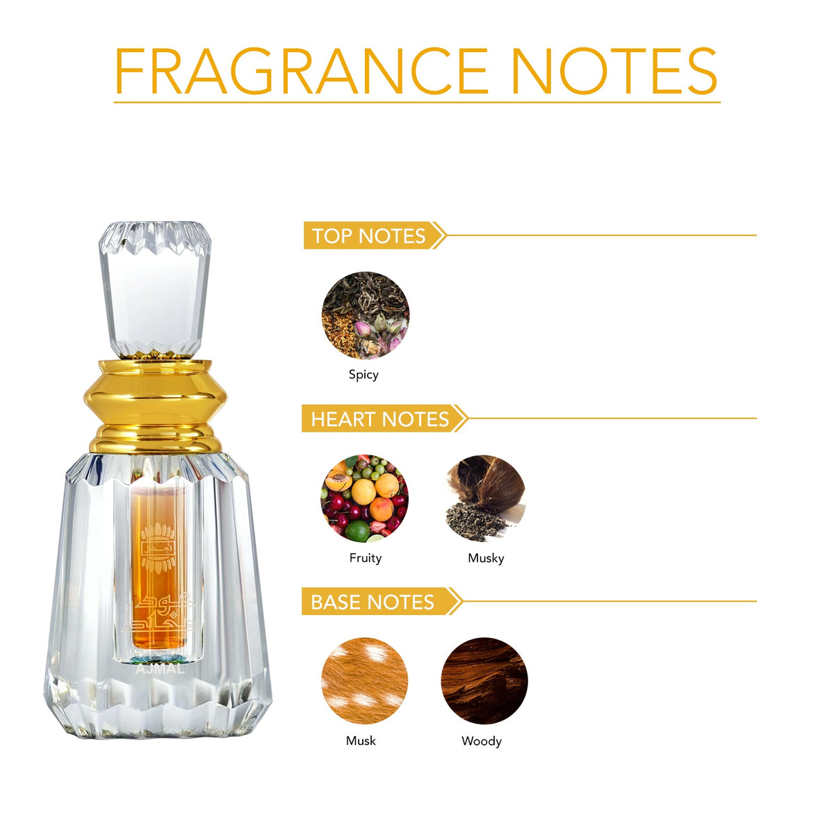 Ajmal Perfumes India OUDH MUKHALLAT Non-Alcoholic Attar 6ML for Men & Women