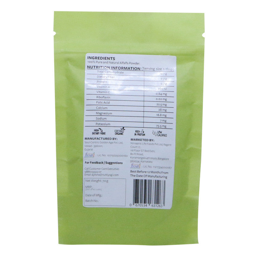 Nutty Yogi Alfalfa Powder 70g