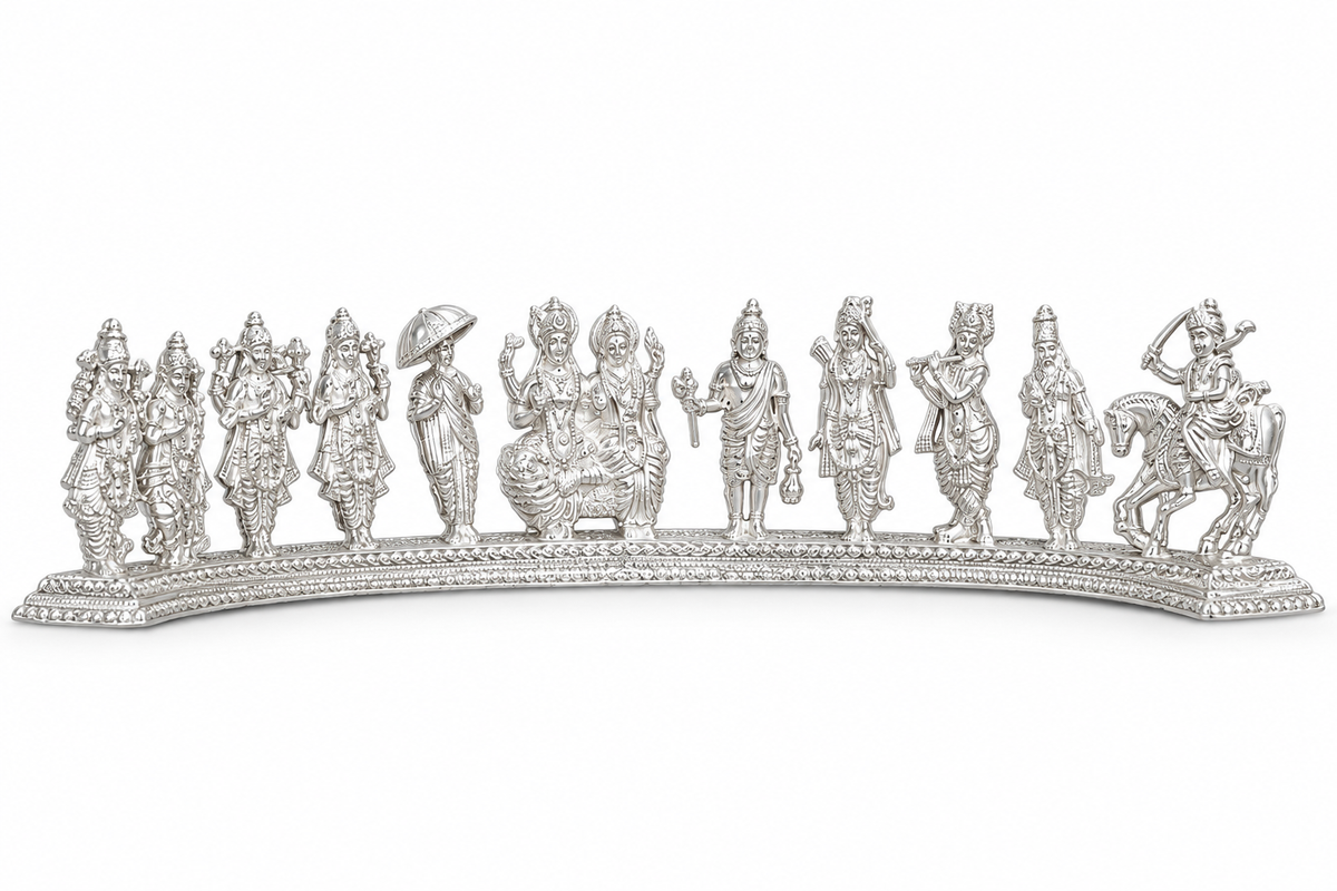 Pure Silver Vishnu Dasavatar 127.63g