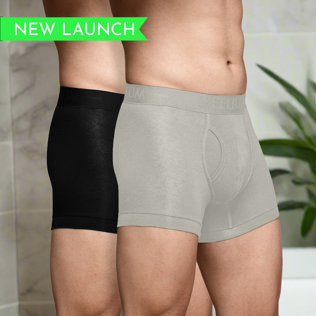 Heelium Bamboo Underwear Trunk (Keyhole) For Men - Pack of 2
