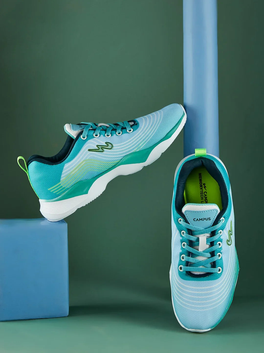 Campus PABLE Green Child Running Shoes