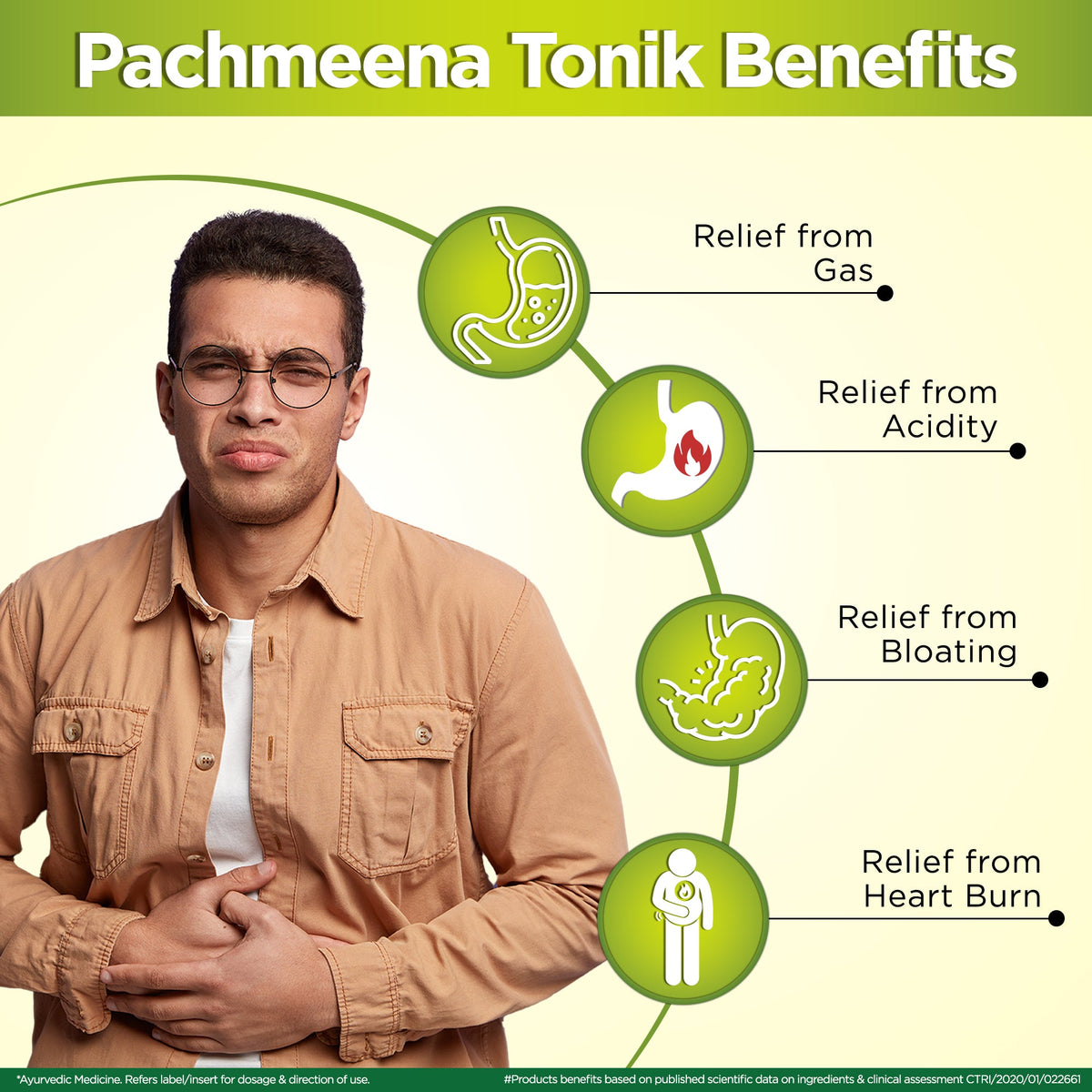 Multani Pachmeena Tonik digestive syrup bottle with natural herbs like ajwain and saunf, promoting gut health. - Image 4