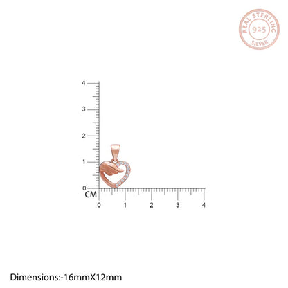 Giva Rose Gold Winged Heart Pendant with Link Chain