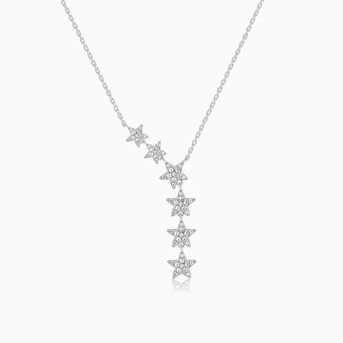 Giva Silver Starry Drop Necklace