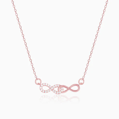 Giva Rose Gold Double Infinity Love Necklace
