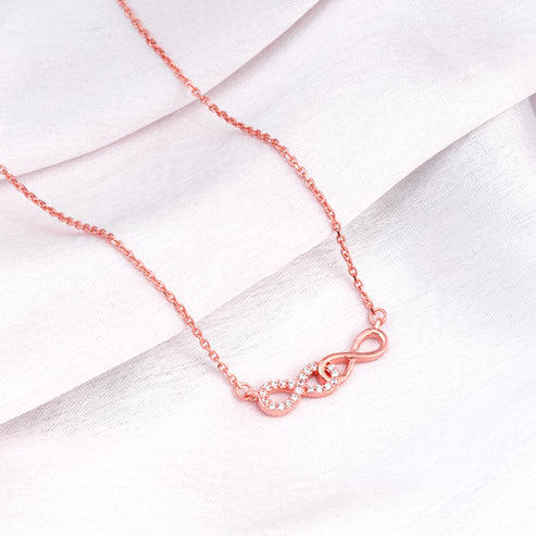 Giva Rose Gold Double Infinity Love Necklace