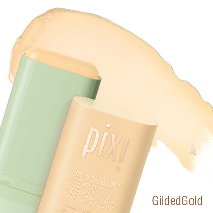 Close-up of the Pixi Beauty Golden Hour Duo, highlighting the finely milled bronzing powder texture and golden tones.