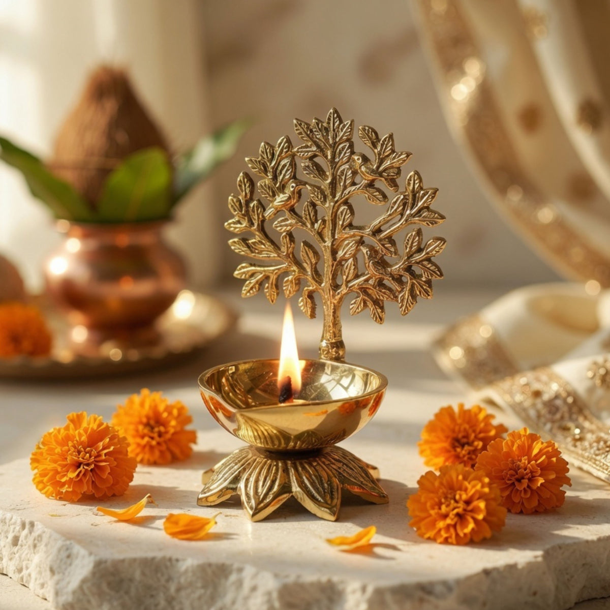 Brass Kalpvriksh Diya