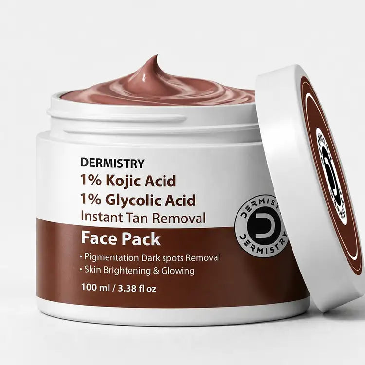Dermistry Kojic Acid and Glycolic Acid Face Pack