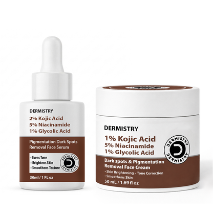 Dermistry Pigmentation Face Serum and Kojic Acid Face Cream Combo