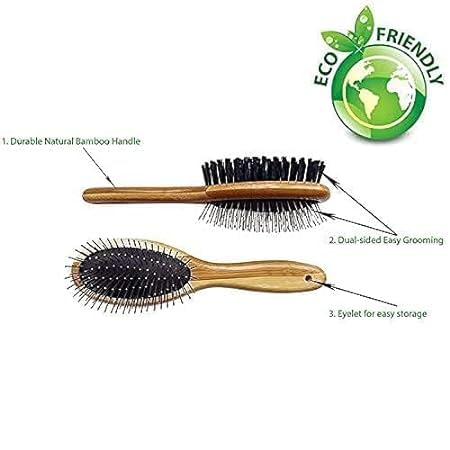 Bamboo India Bamboo Deshedding Brush for Dogs and Cat