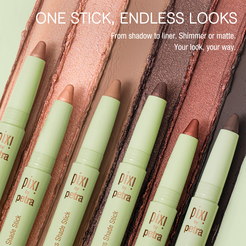 Pixi Beauty Endless Shade Stick precisely applied as an eyeliner along the upper lash line.