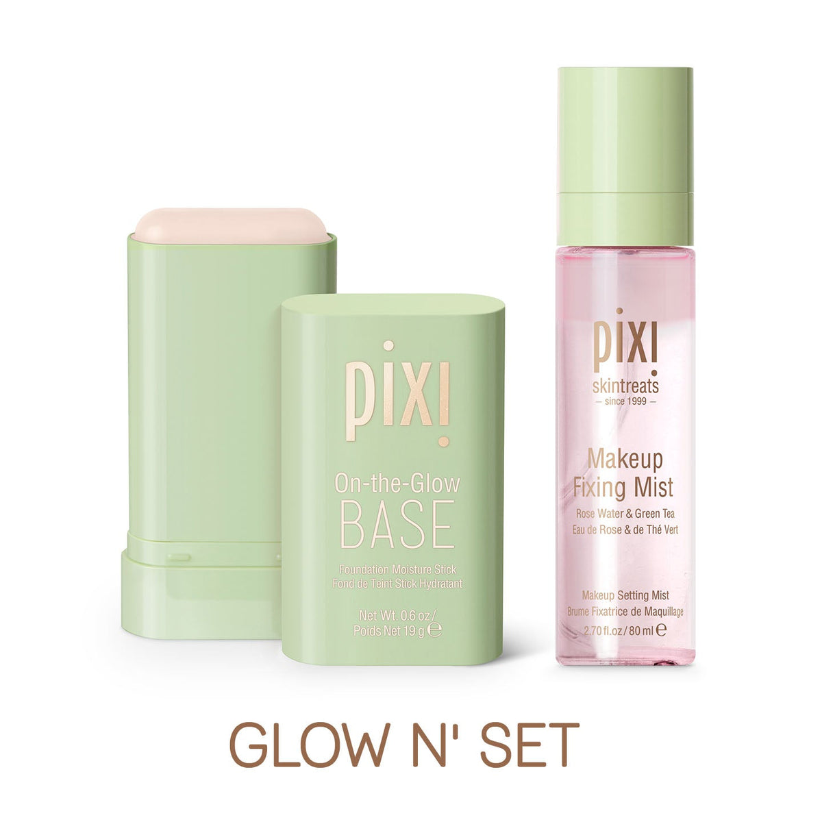 Pixi Beauty setting spray bottle, perfect for long-lasting makeup.