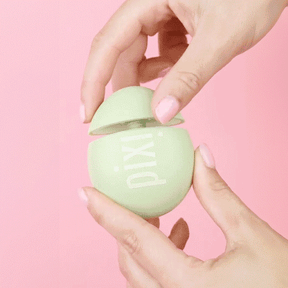 Texture shot of a luminous powder from the PixiMotion makeup collection, showing fine shimmer.