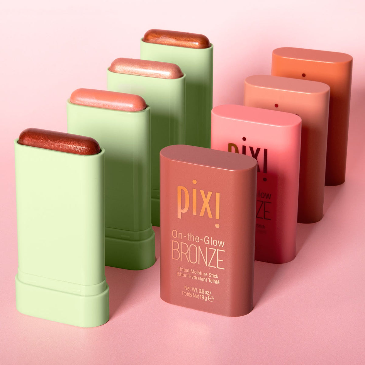 Pixi Beauty On the Glow Bronze Collection stick for radiant cheeks.