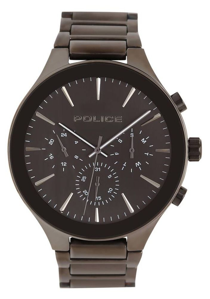 Police Quartz Multifunction Grey Dial Metal Strap Watch for Men - image 1