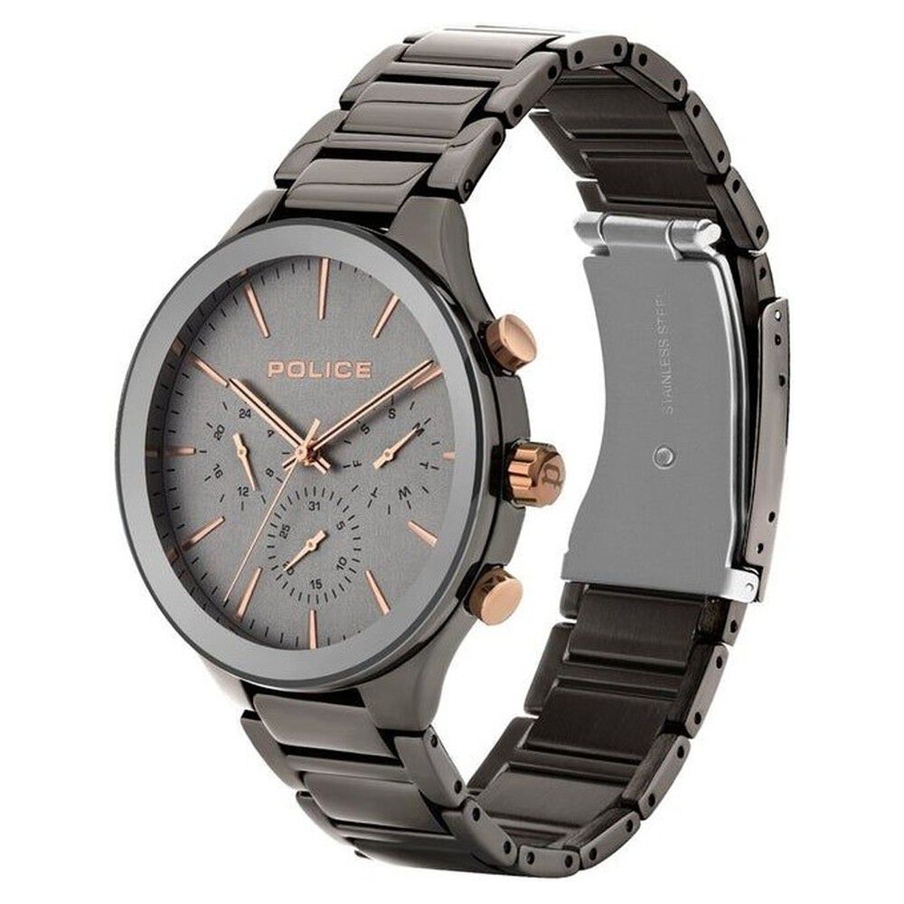 Police Quartz Multifunction Grey Dial Metal Strap Watch for Men