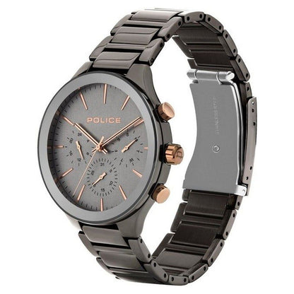 Police Quartz Multifunction Grey Dial Metal Strap Watch for Men