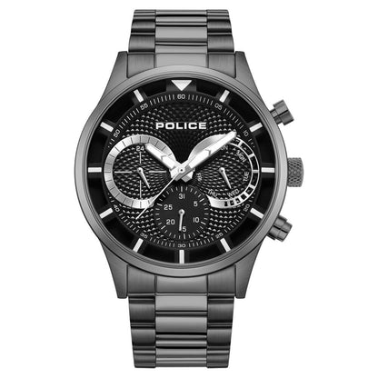 Police Quartz Multifunction Black Dial Grey Stainless Steel Strap Watch for Men - image 1