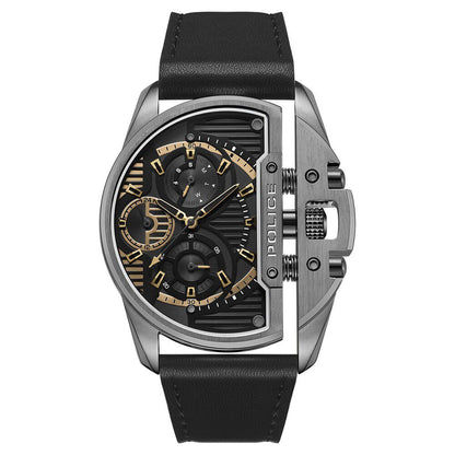 Police Grey Dial Black Strap Multifunction Watch for Men - image 1