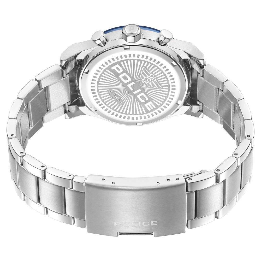 Police Blue Dial Quartz Multifunction Watch for Men