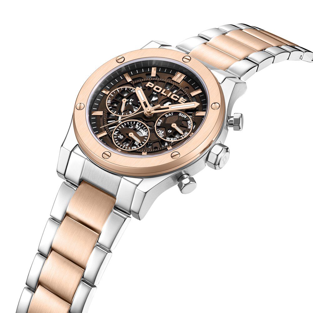 Police Brown Dial Quartz Multifunction Watch for Men