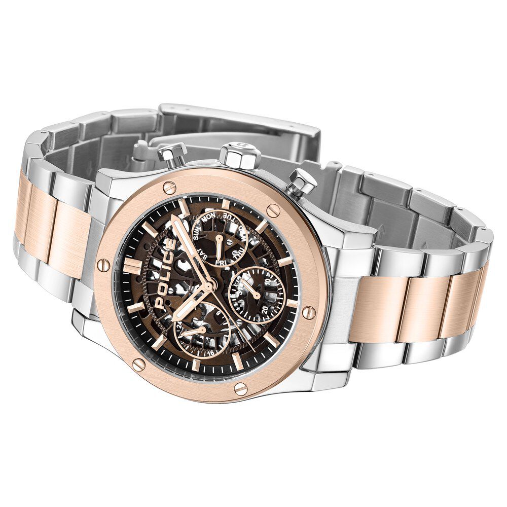Police Brown Dial Quartz Multifunction Watch for Men