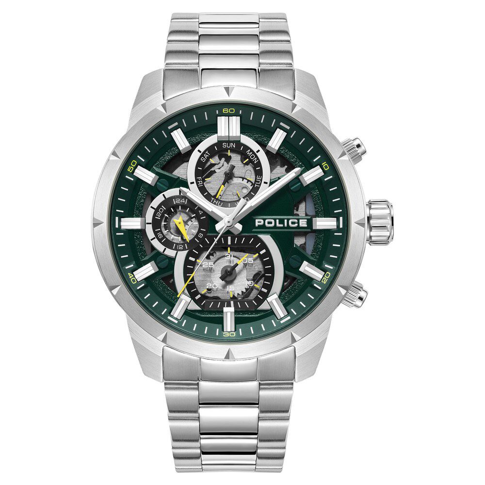 Police Quartz Multifunction Grey Stainless Steel Strap for Men - image 1