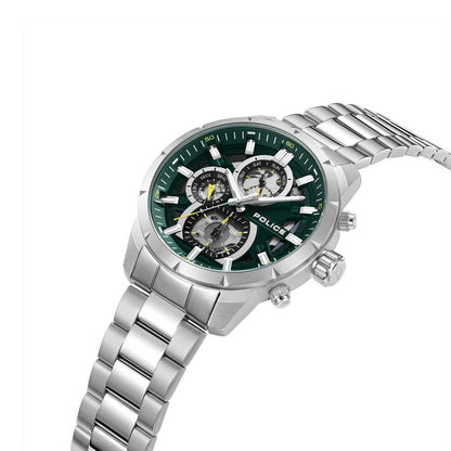 Police Quartz Multifunction Grey Stainless Steel Strap for Men