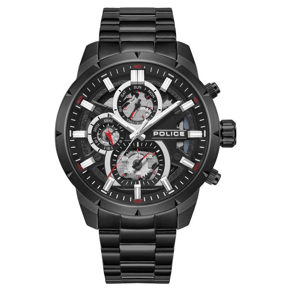 Police Quartz Multifunction Black Stainless Steel Strap for Men - image 1
