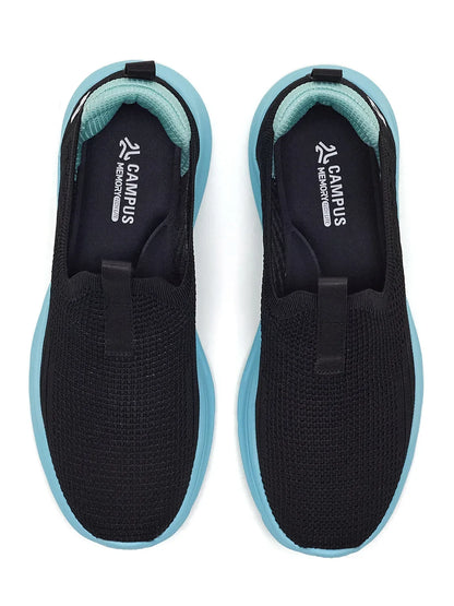 Campus PLUZZ Black Womens Walking Shoes