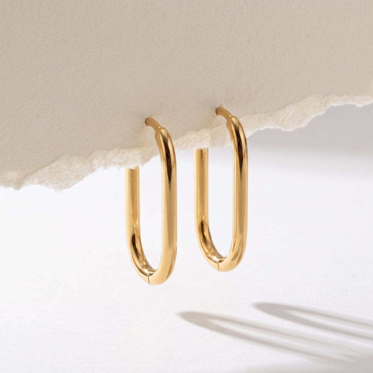Palmonas Plain Oval Hoop Earrings