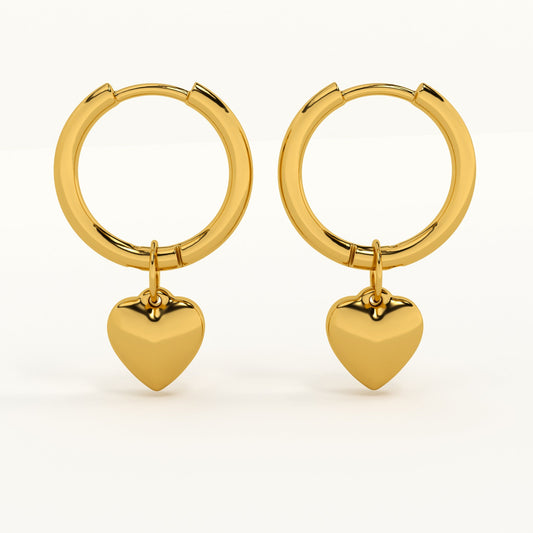 Palmonas Small Heart Hoop Earrings