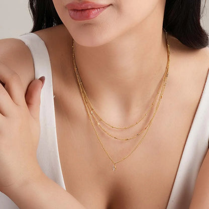 Palmonas Dainty Layered Gold Necklace