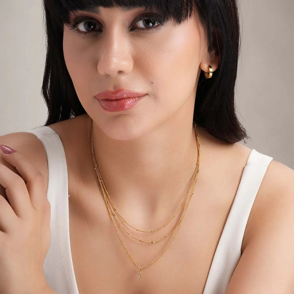 Palmonas Dainty Layered Gold Necklace