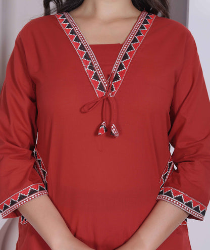 Miravan Womens Brown Straight Kurta Set - view 4