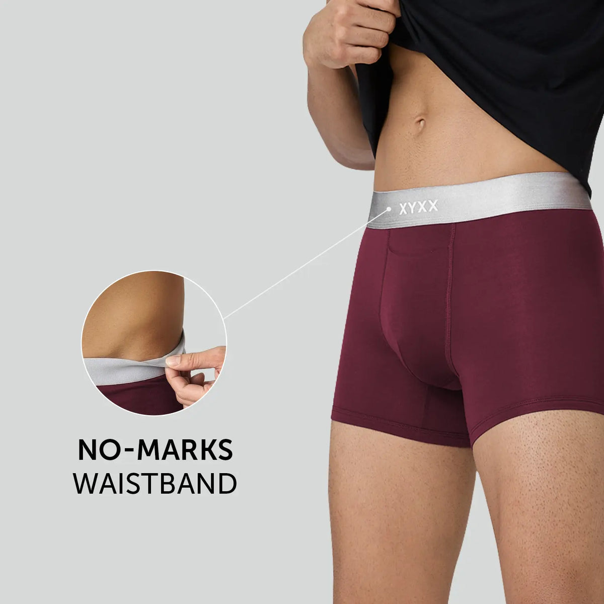XYXX Illuminati Modal Trunks Dark Maroon - view 4
