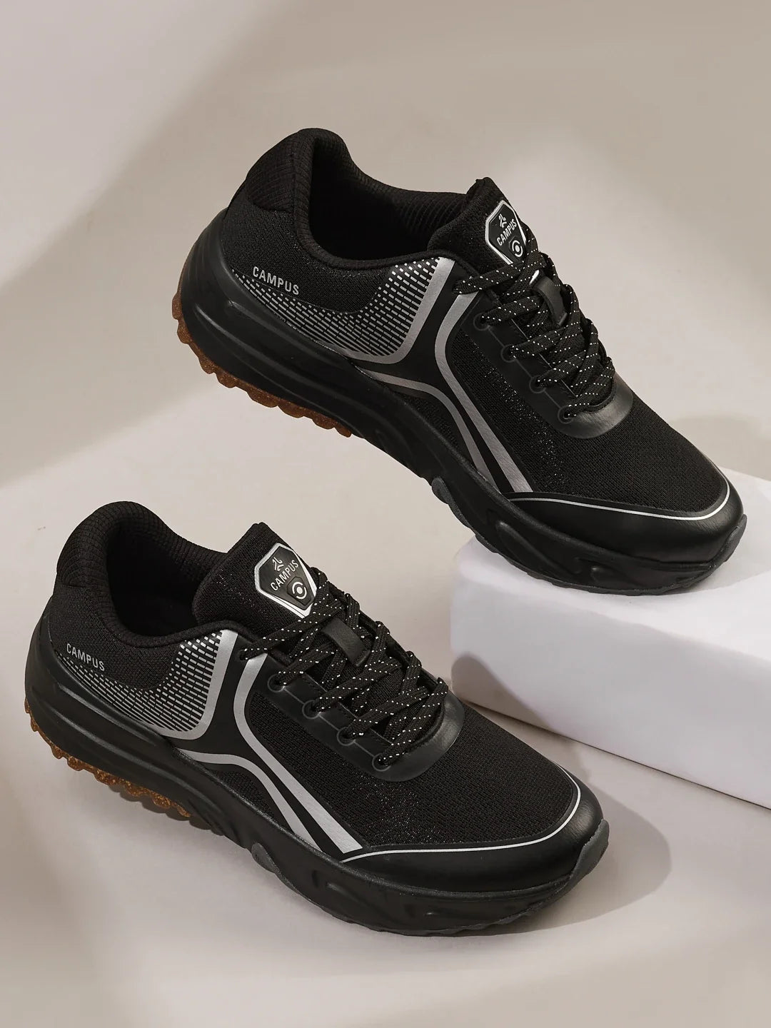 Campus POST Black Mens Running Shoes