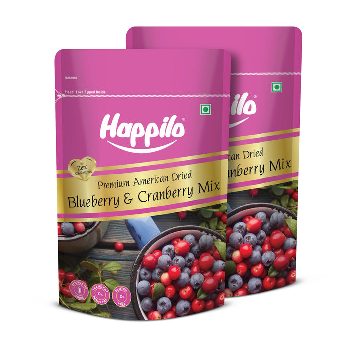 Happilo Premium Dried Blueberry Cranberry Duet - PUSHMYCART