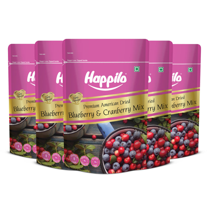 Happilo Premium Dried Blueberry Cranberry Duet - PUSHMYCART