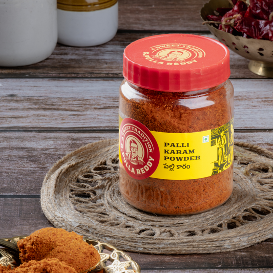 Pullareddy Palli Karam | no garlic Jar - PUSHMYCART