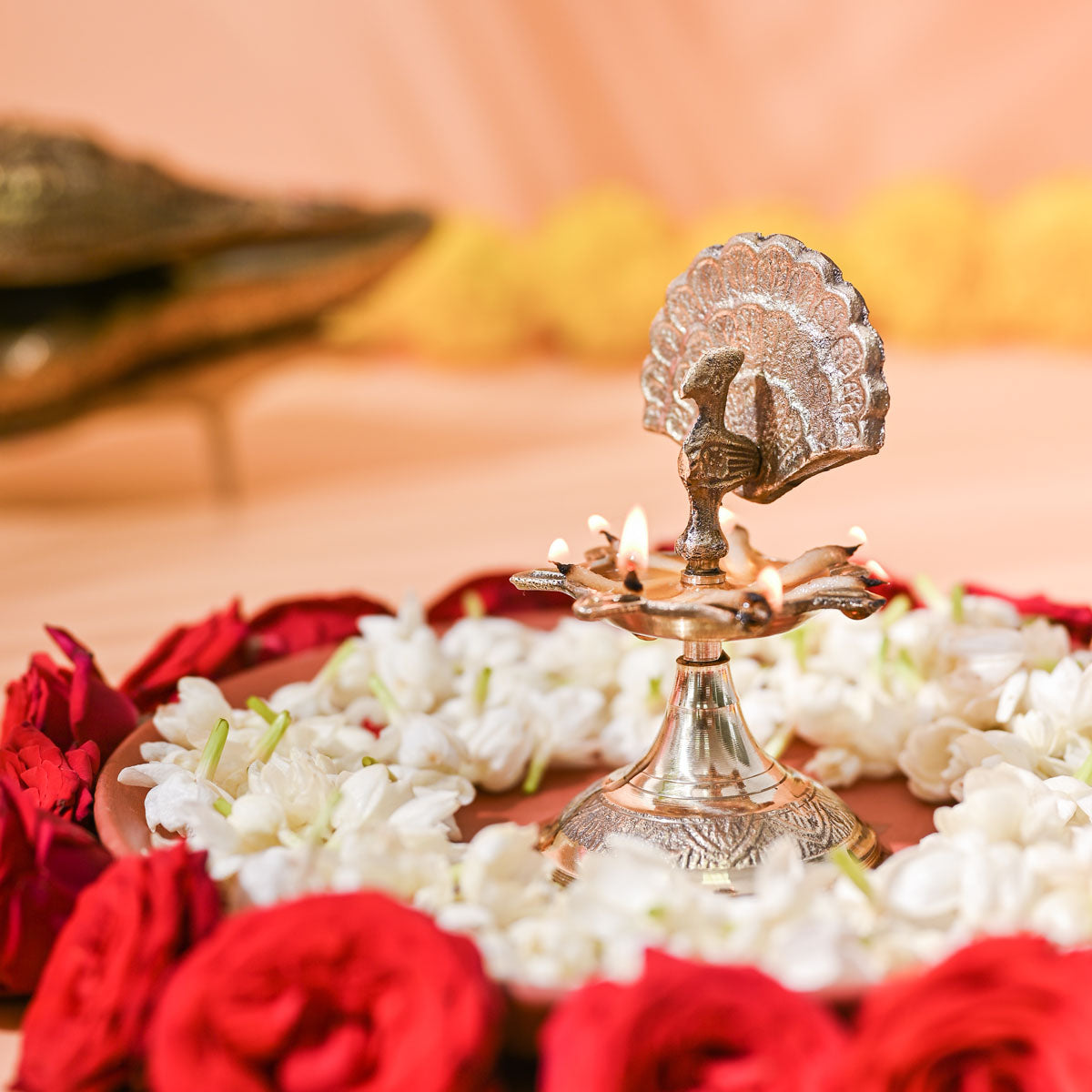 Samskara Home Paravani Peacock Oil lamp