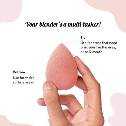 Plush Blends Peachy Puff Makeup Sponge with Peachy Pocket