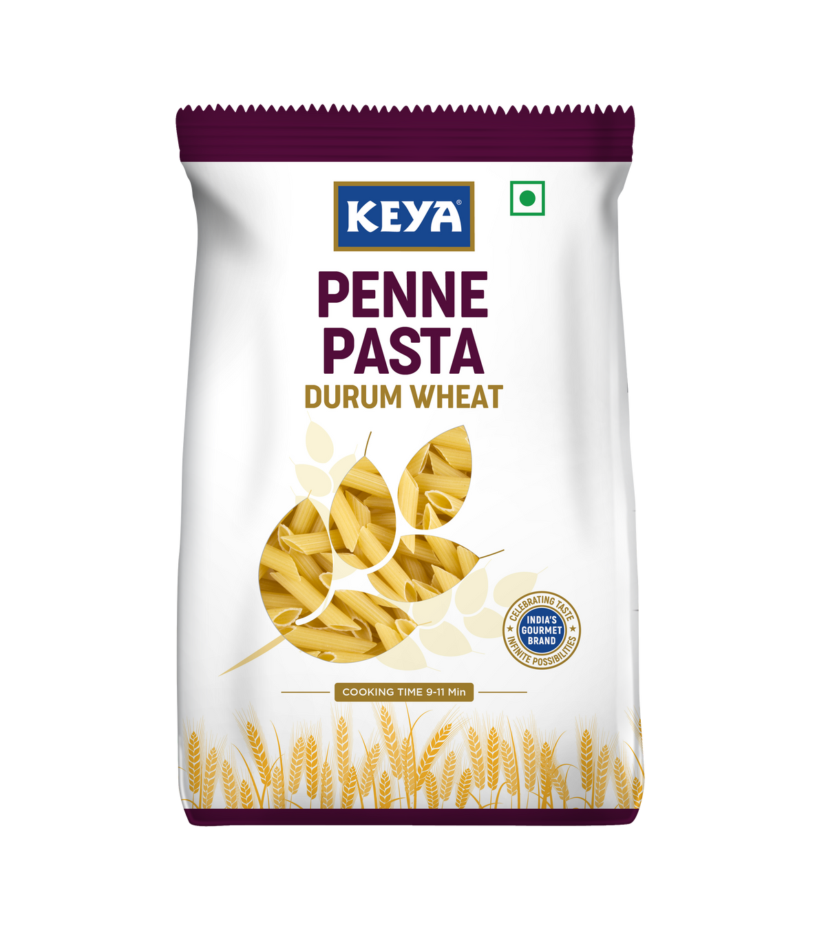 Keya 100% Durum Wheat Penne Pasta in a bowl, showcasing its golden hue and classic shape. - Image 2