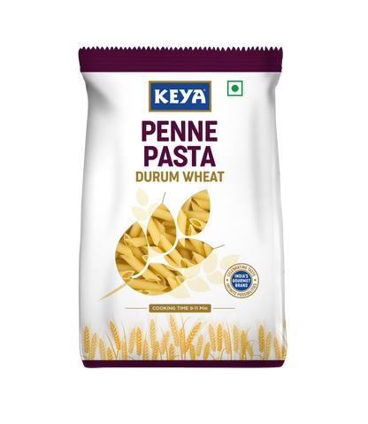 Keya 100% Durum Wheat Penne Pasta in a bowl, showcasing its golden hue and classic shape. - Image 2