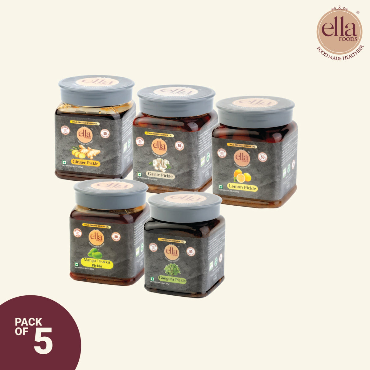 Ella Foods Low Sodium Pickles Combo 