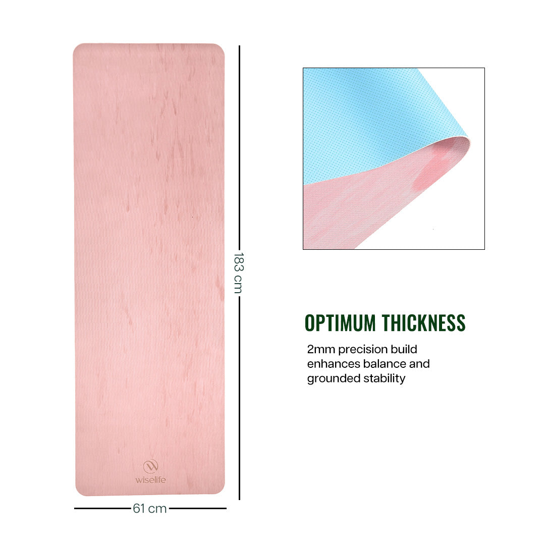Foldable Rubber Yoga Mat 2MM - Solid Colors