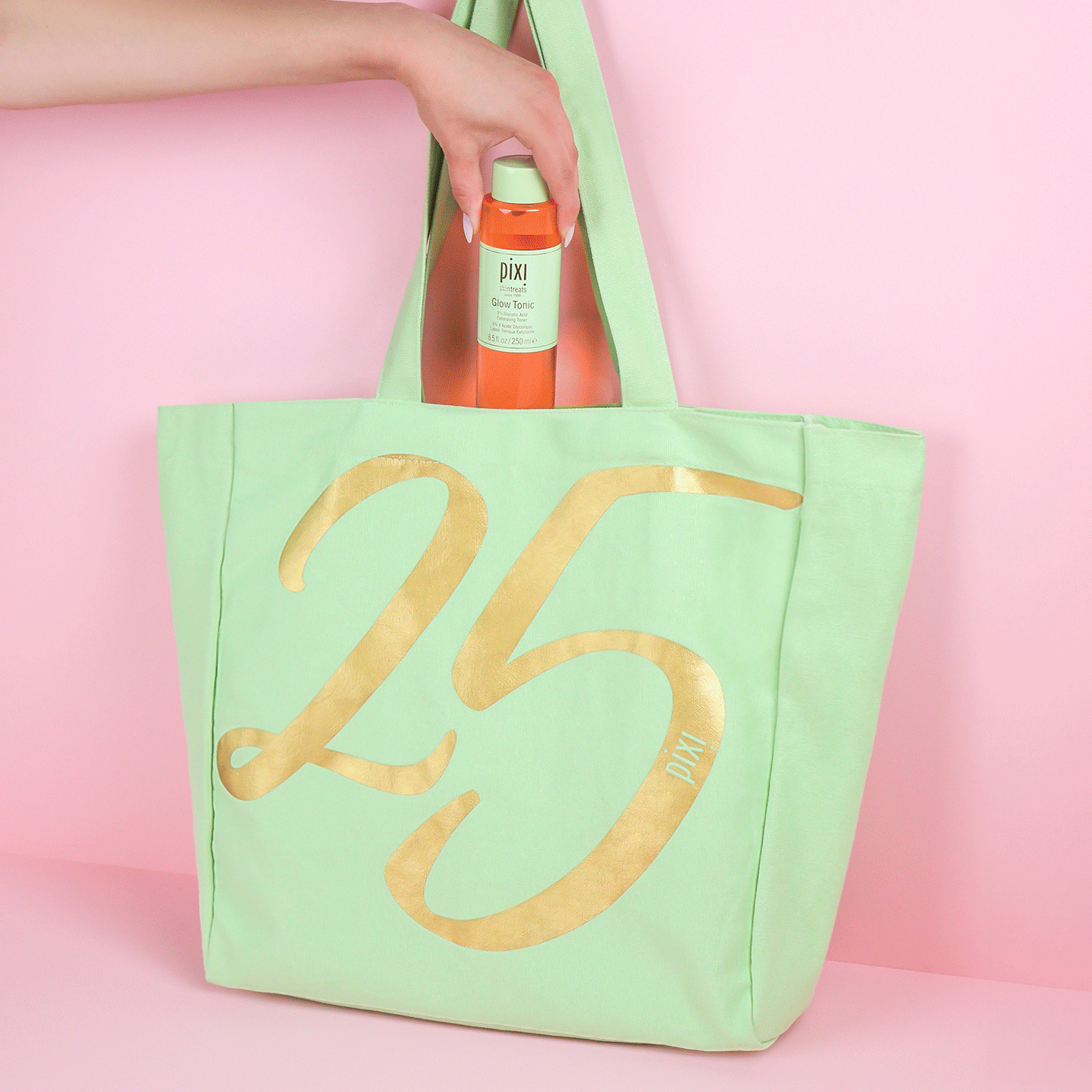 Stylish Pixi reusable tote bag, perfect for carrying daily essentials.